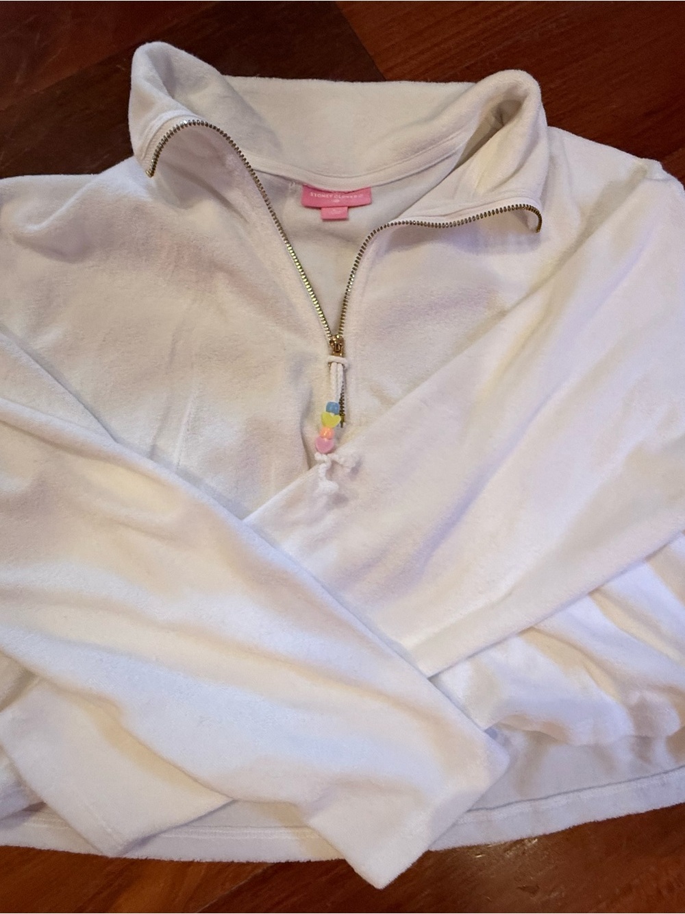Stoney Clover x Target White Terry Half-Zip Women’s Pullover Sweater